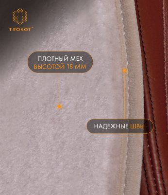 Бежевые меховые накидки на передние сиденья